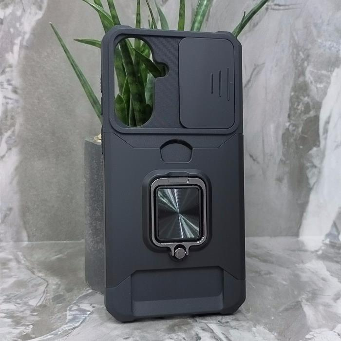 Samsung A57 5G. Накладка, RIC Armor Camera Card Ring, черный
