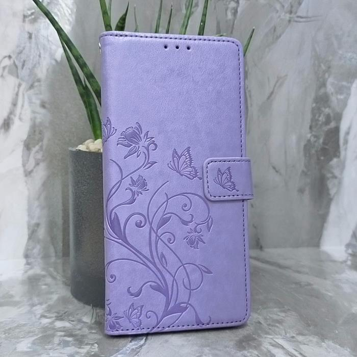 Huawei Honor X8d. Книжка, бабочка и цветы, фиолетовый