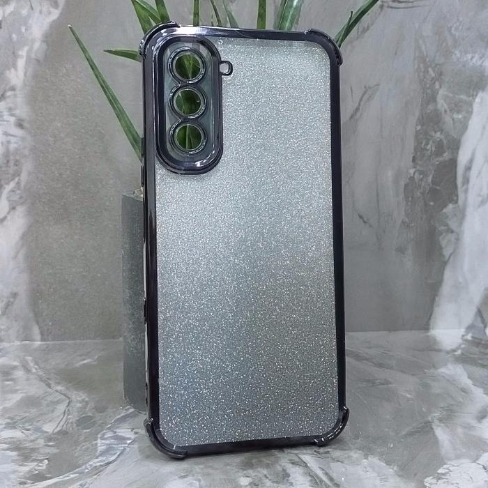 Infinix HOT 70. Накладка, Heavy Armor TPU, вкладка с блестками, черные края