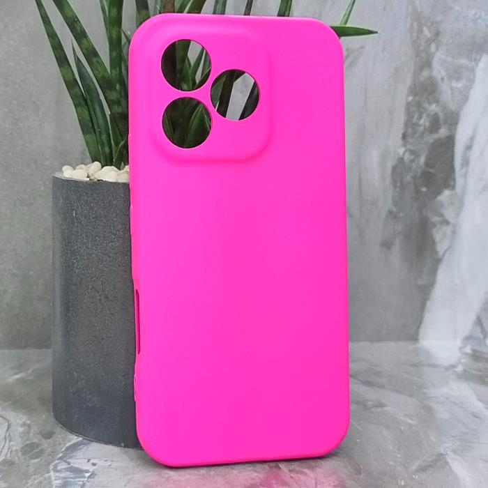 Huawei Honor 600 Lite. Накладка, Silicone Cover, ярко-розовый