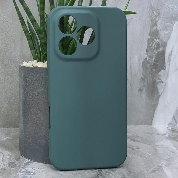 Huawei Honor 600 Lite. Накладка, Silicone Cover, темно-зеленый