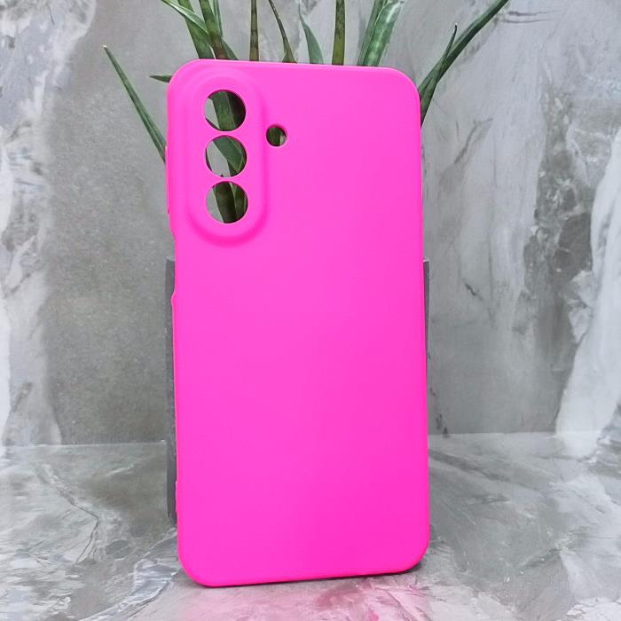 Samsung A27. Накладка, Silicone Cover, ярко-розовый