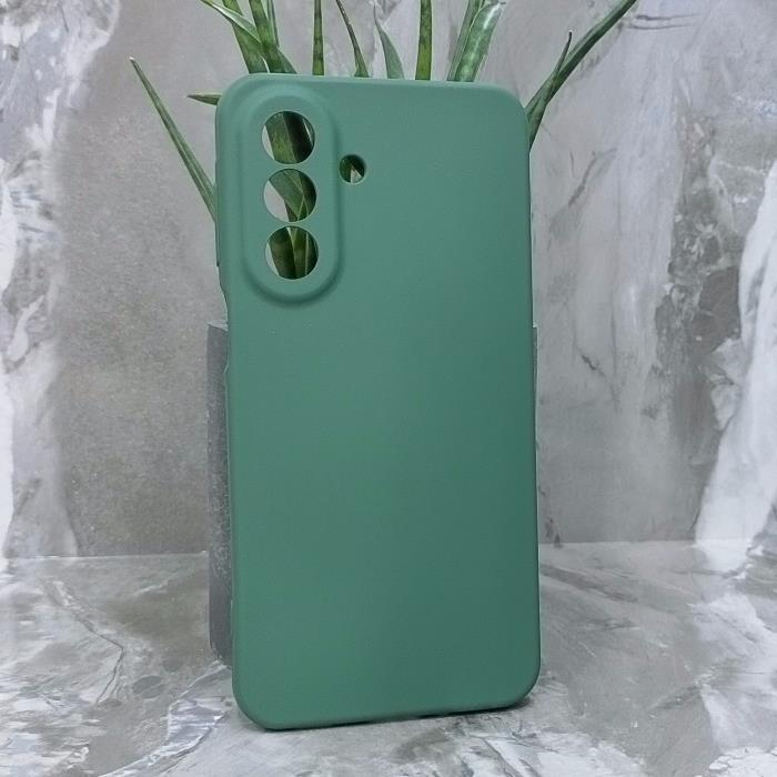 Samsung A27. Накладка, Silicone Cover, темно-зеленый