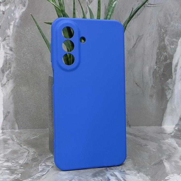 Samsung A27. Накладка, Silicone Cover, синий