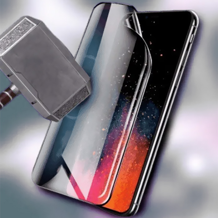 Пленка противоударная матовая для iPhone X/Xs/11 Pro, черная рамка, Full Glue