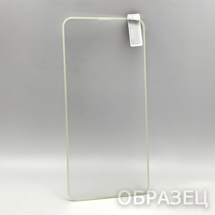 Стекло защитное для iPhone X/Xs/11 Pro, Neon TPU Line, светящееся, светлая рамка