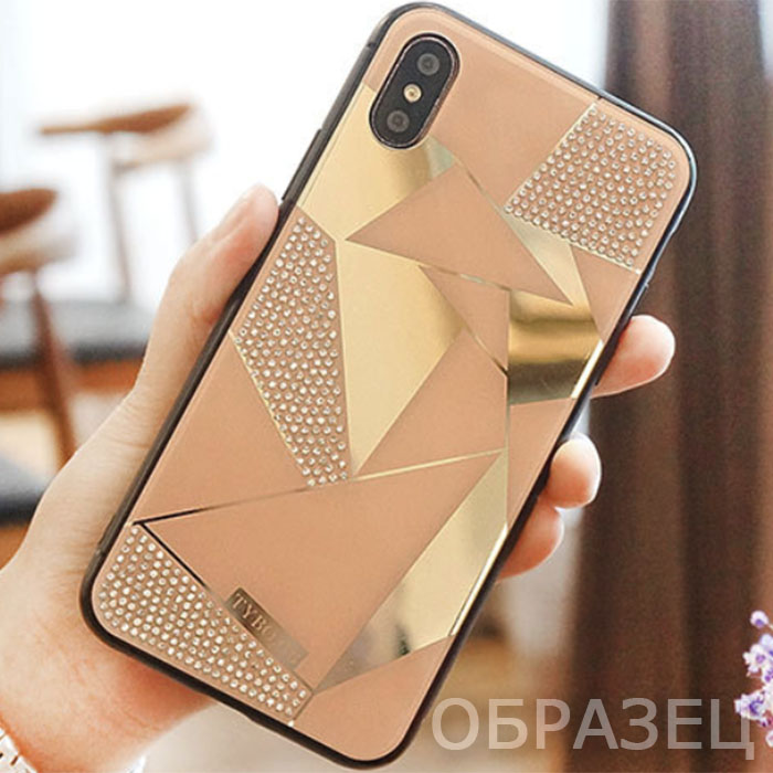 iPhone 6 Plus/6s Plus. Накладка, силикон + стекло, TY, Геометрическая Абстракция