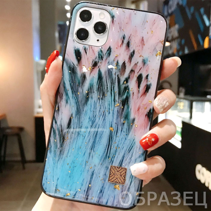 iPhone 6/6s. Накладка, TC, Epoxy Feathers