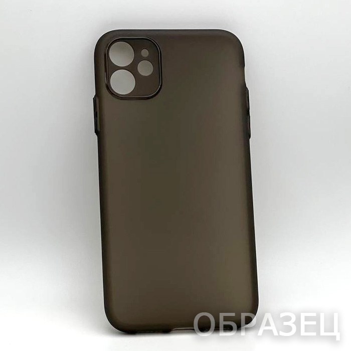 iPhone 7 Plus/8 Plus. Накладка, Slim Soft Matte, ультра-тонкий, черный полу-прозрачный