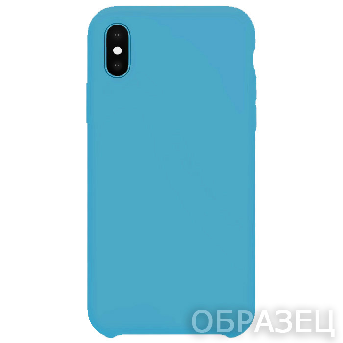 iPhone 7 Plus/8 Plus. Накладка, Silicone (без лого), серо-голубой
