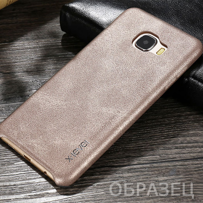 Samsung A3 2017. Накладка, X-Level PU, бежевый