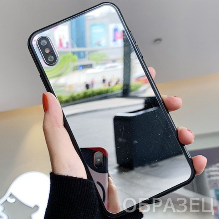 Samsung S7. Накладка, силикон, зеркальный, серебристый