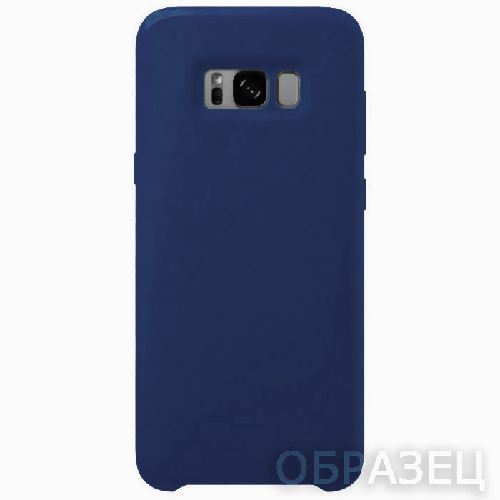 Samsung S8. Накладка, Silicone Cover, темно-синий