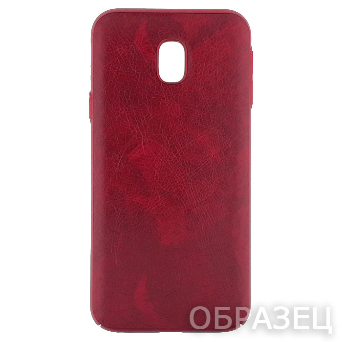 Xiaomi 4X. Накладка, пластик + экокожа, красный