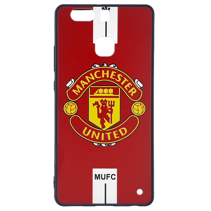 Huawei P9. Накладка, силикон, рельефная печать, Manchester United F.C.