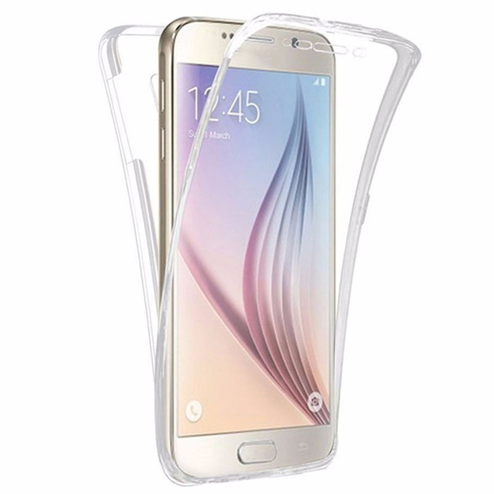 Samsung J5 Prime. Накладка, силикон, спереди и сзади, 360, прозрачный