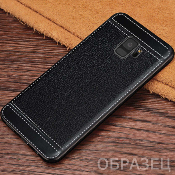 Xiaomi Note 5A. Накладка, силикон, текстура кожи, линии, черный