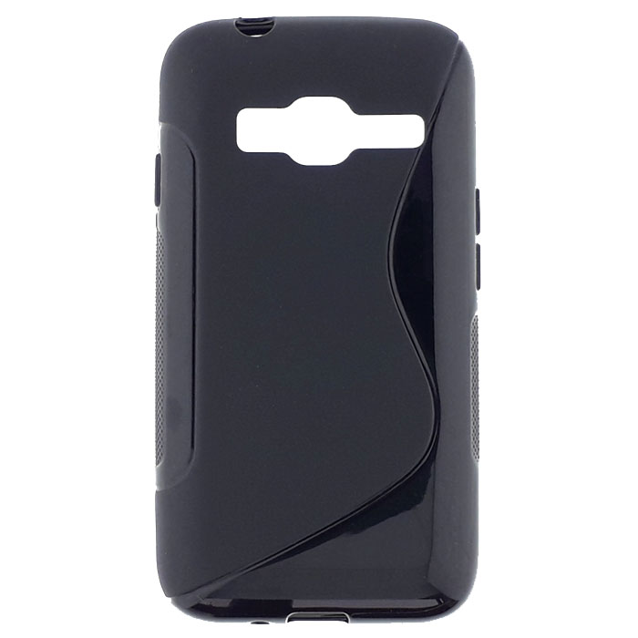 Samsung J1 Mini Prime. Накладка, силикон, тип S, черный