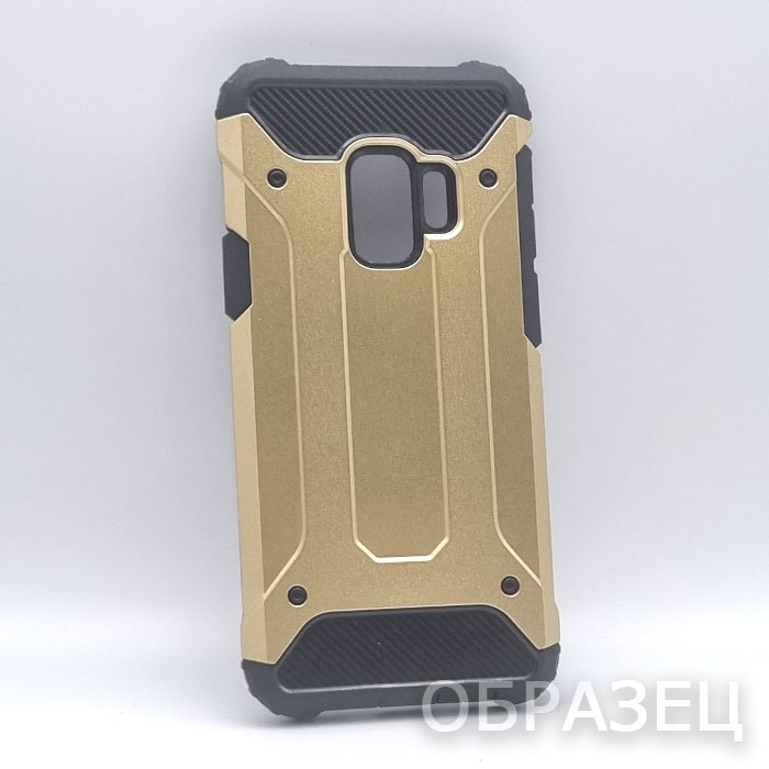 Samsung S9. Накладка, противоударный, тип 4, золотой