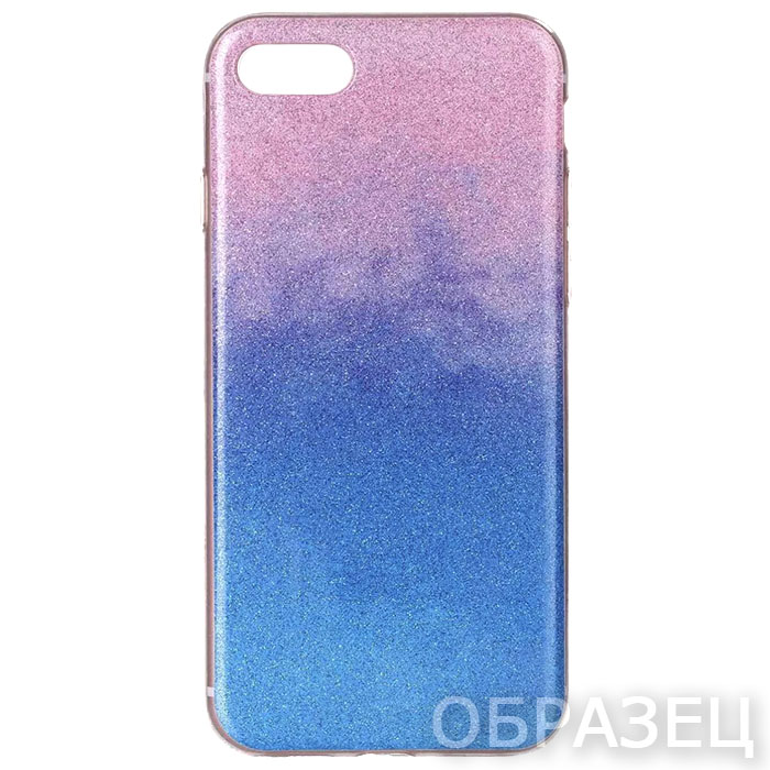 Samsung S9 Plus. Накладка, силикон, IMD, градиент синий и розовый