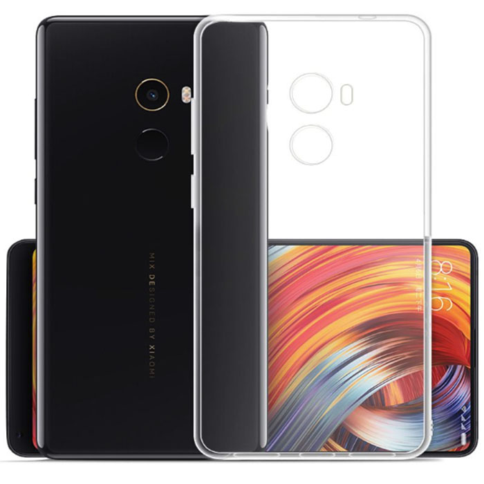 Xiaomi Mix 2. Накладка, силикон, прозрачный