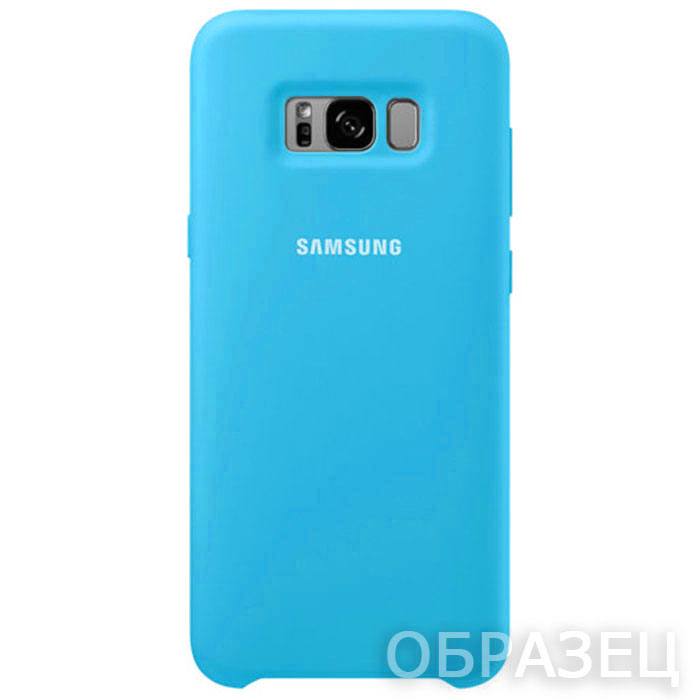 Samsung A6+ 2018. Накладка, Silicone Cover, ярко-голубой
