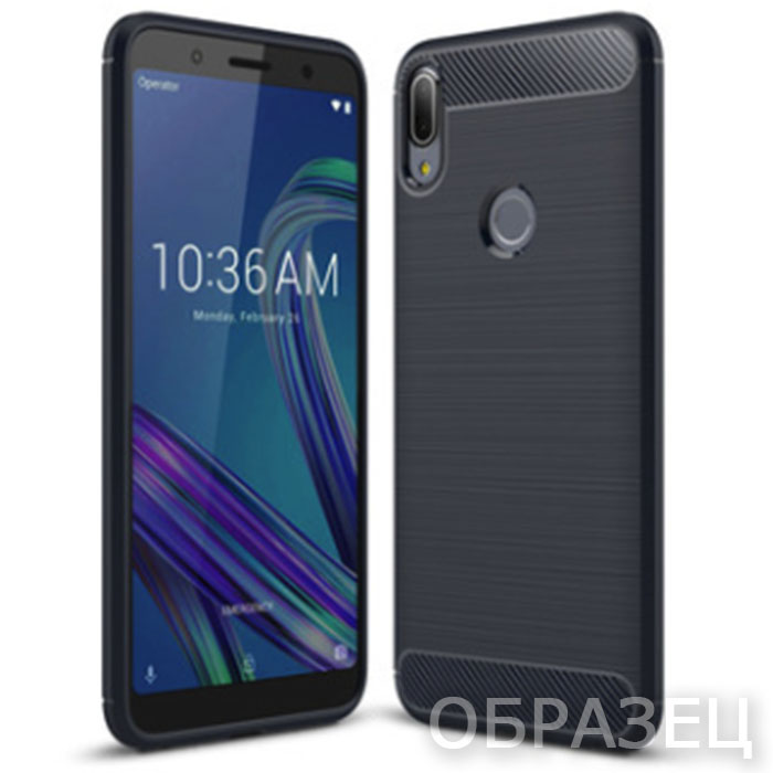 Samsung J4 2018. Накладка, силикон, Rugged Armor, темно-синий