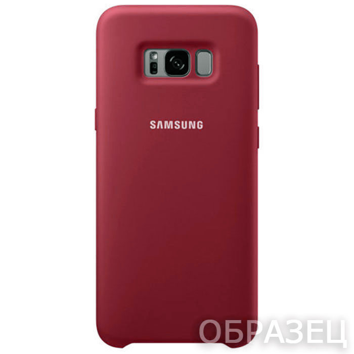 Samsung J4 2018. Накладка, Silicone Cover, бордовый