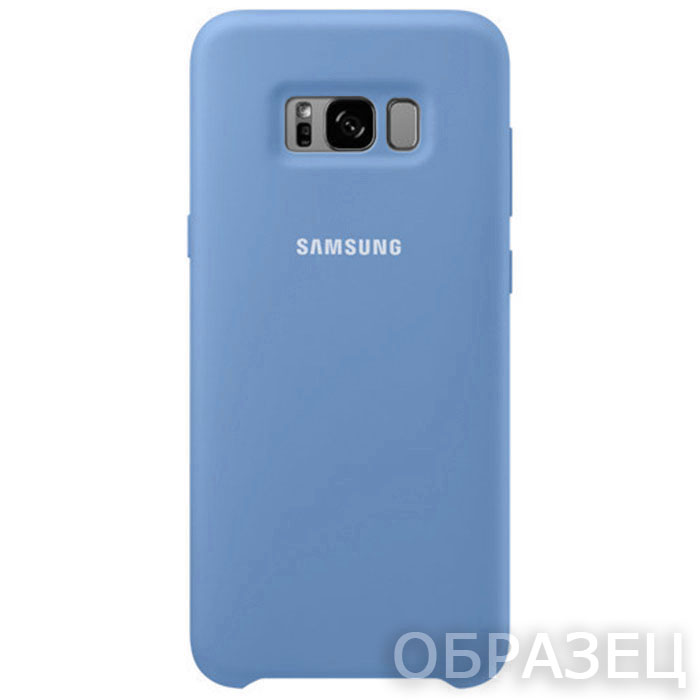 Samsung J4 2018. Накладка, Silicone Cover, голубой