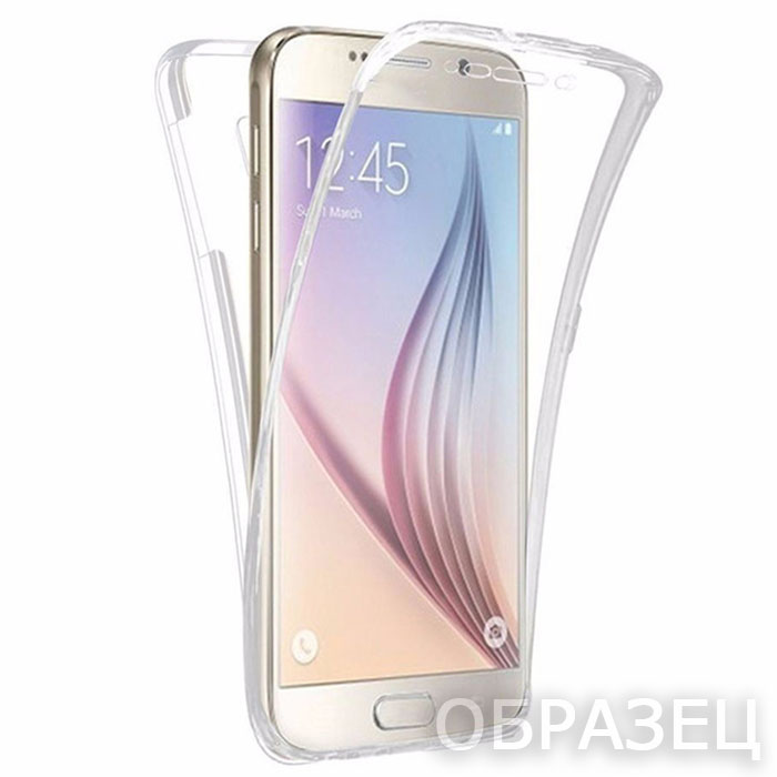 Samsung J6 2018. Накладка, силикон, спереди и сзади, 360, прозрачный