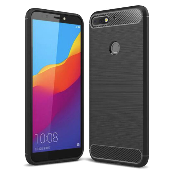 Huawei Honor 7C Pro. Накладка, силикон, Rugged Armor, черный
